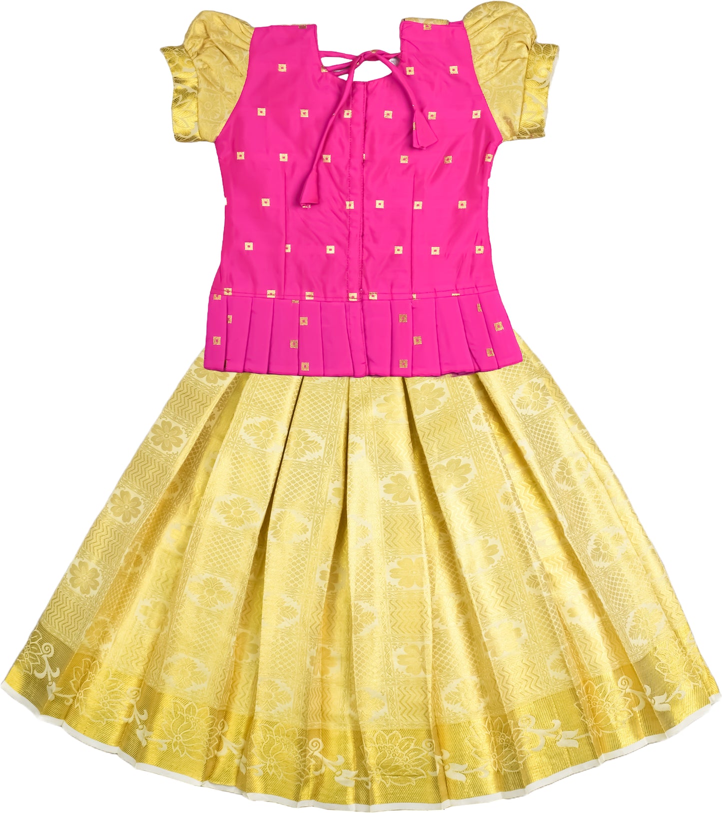 Pattu Pavadai Lehenga Choli Kerala White