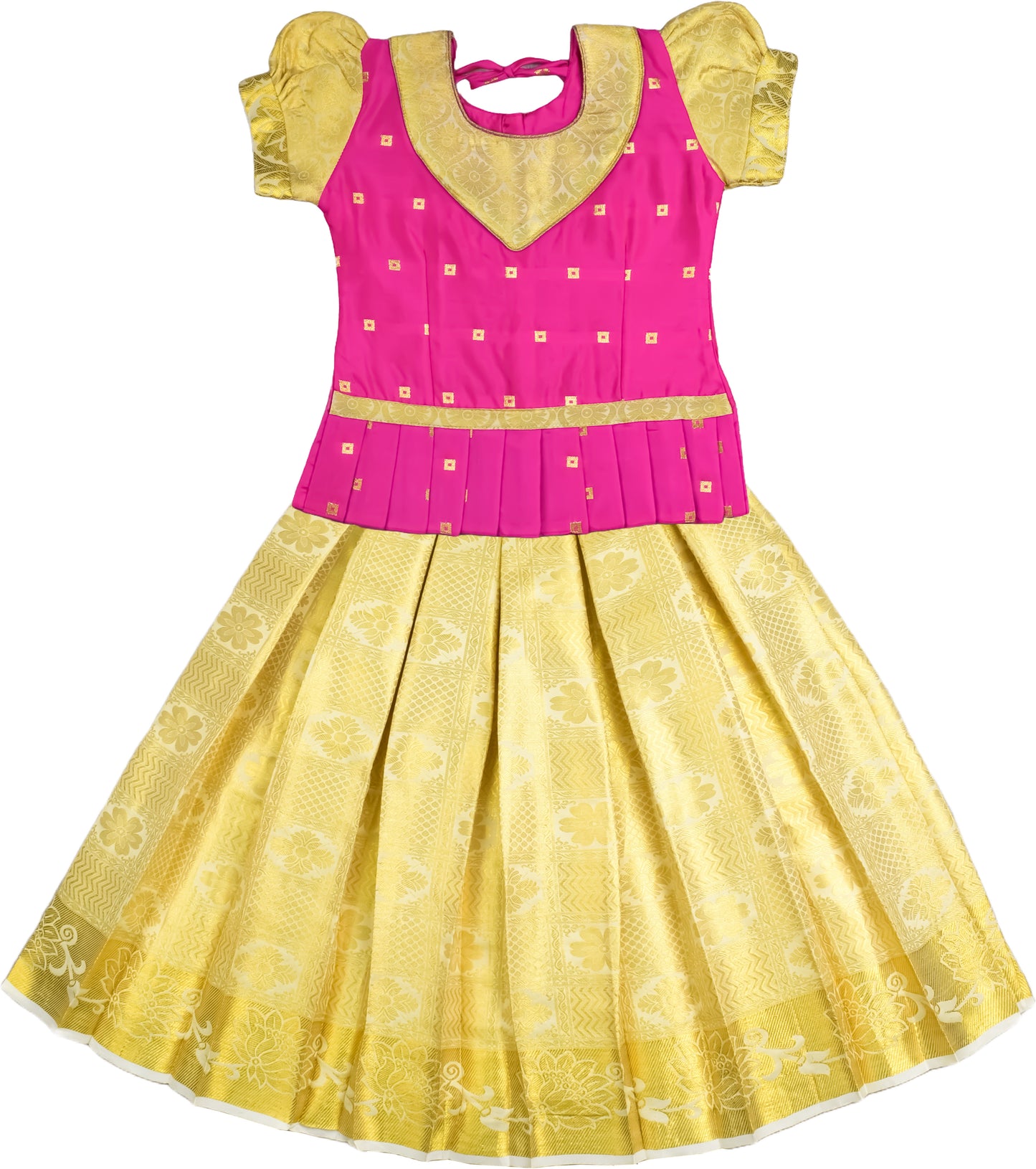 Pattu Pavadai Lehenga Choli Kerala White