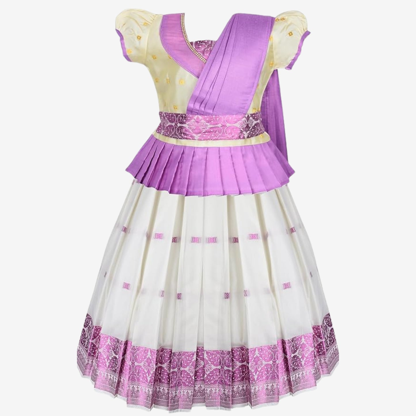 Half Saree Pink