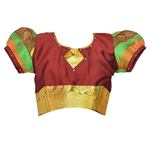 AMIRTHA FASHION New Half Saree -RHSMaroonWhit