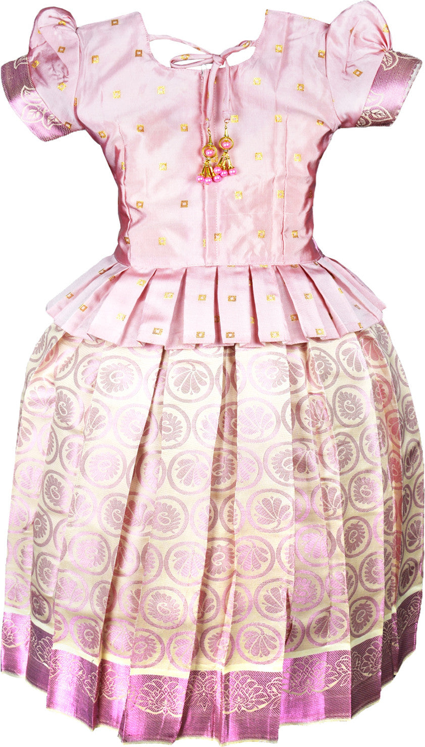 Purple Pattu Pavadai Lehenga Choli - Make her Beautiful