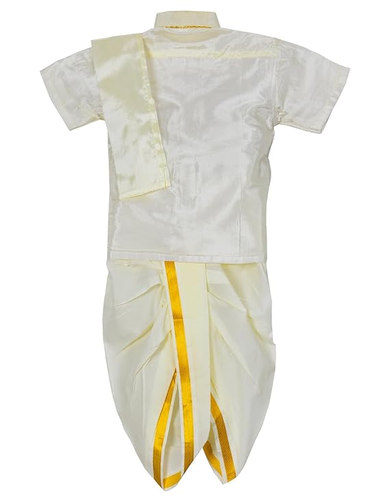 AMIRTHA FASHION Boys Traditional Pancha Dhoti & Shirt Set-PanchaCMSilk
