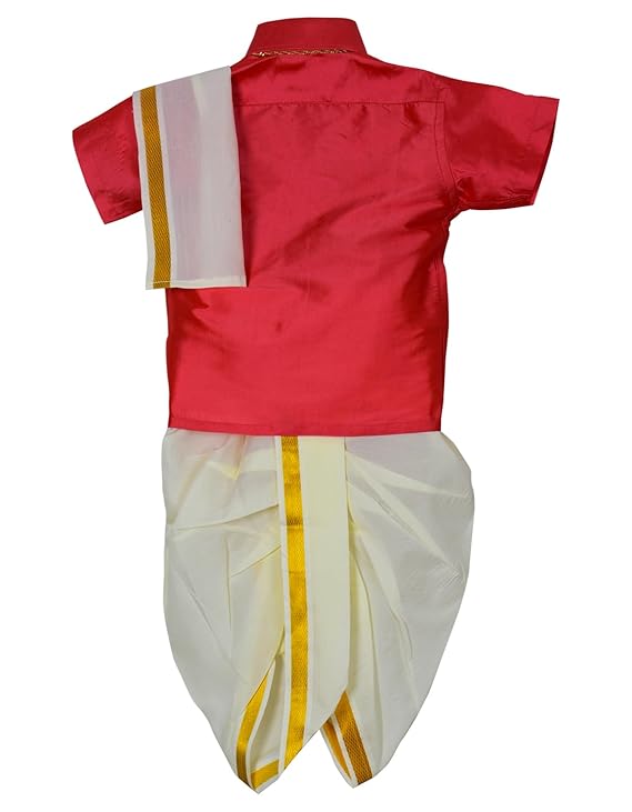 AMIRTHA FASHION Boys Traditional Pancha Dhoti & Shirt Set-PanchaCMTom