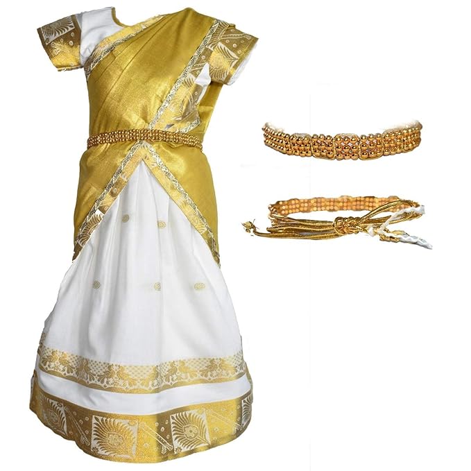 AMIRTHA FASHION kids Half Saree- RHSKGold