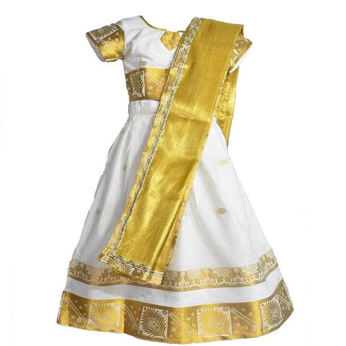 AMIRTHA FASHION kids Half Saree- RHSKGold
