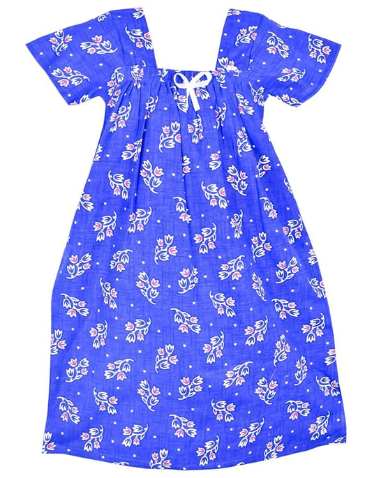 Blue Cotton Kids Nighty - Soft & Comfortable