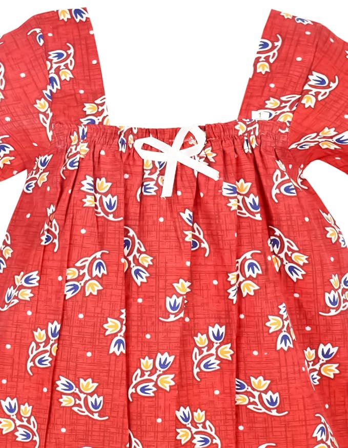 Amirtha Fashion Cotton Kids Nighty-SepNTYRed