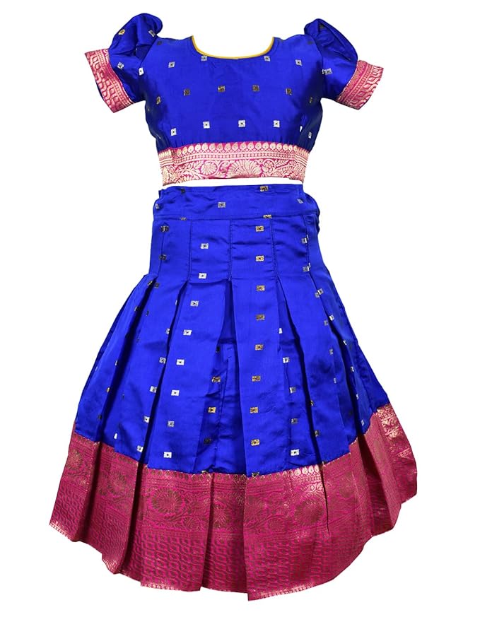 New Half Saree -ButtiHSblueGold- For Your Little One!