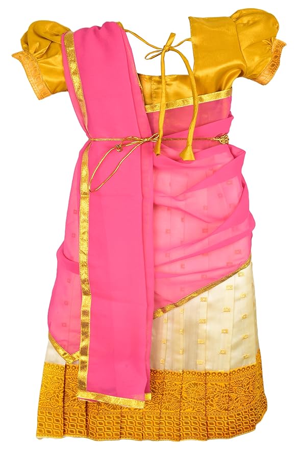 Half Saree Pink