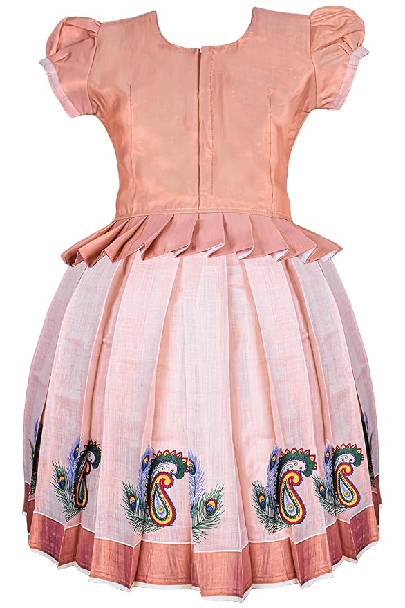 Pattu Pavadai Lehenga Choli Copper- Buy Now!