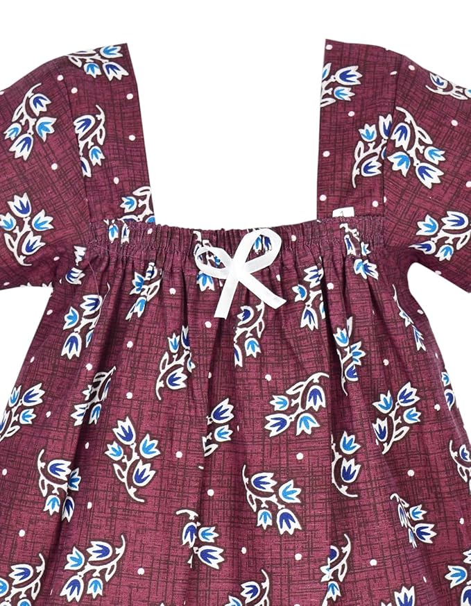 Amirtha Fashion Cotton Kids Nighty-SepNTYMaroon