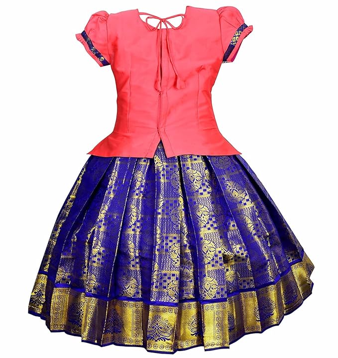 AMIRTHA FASHION Pattu Pavadai Lehenga Choli-MeenaTom