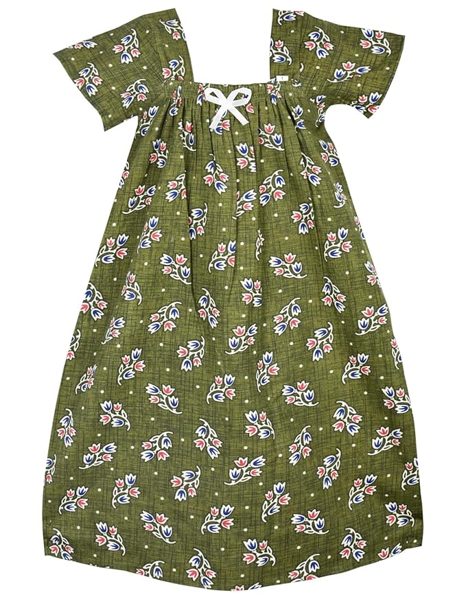 Amirtha Fashion Cotton Kids Nighty-SepNTYGreen