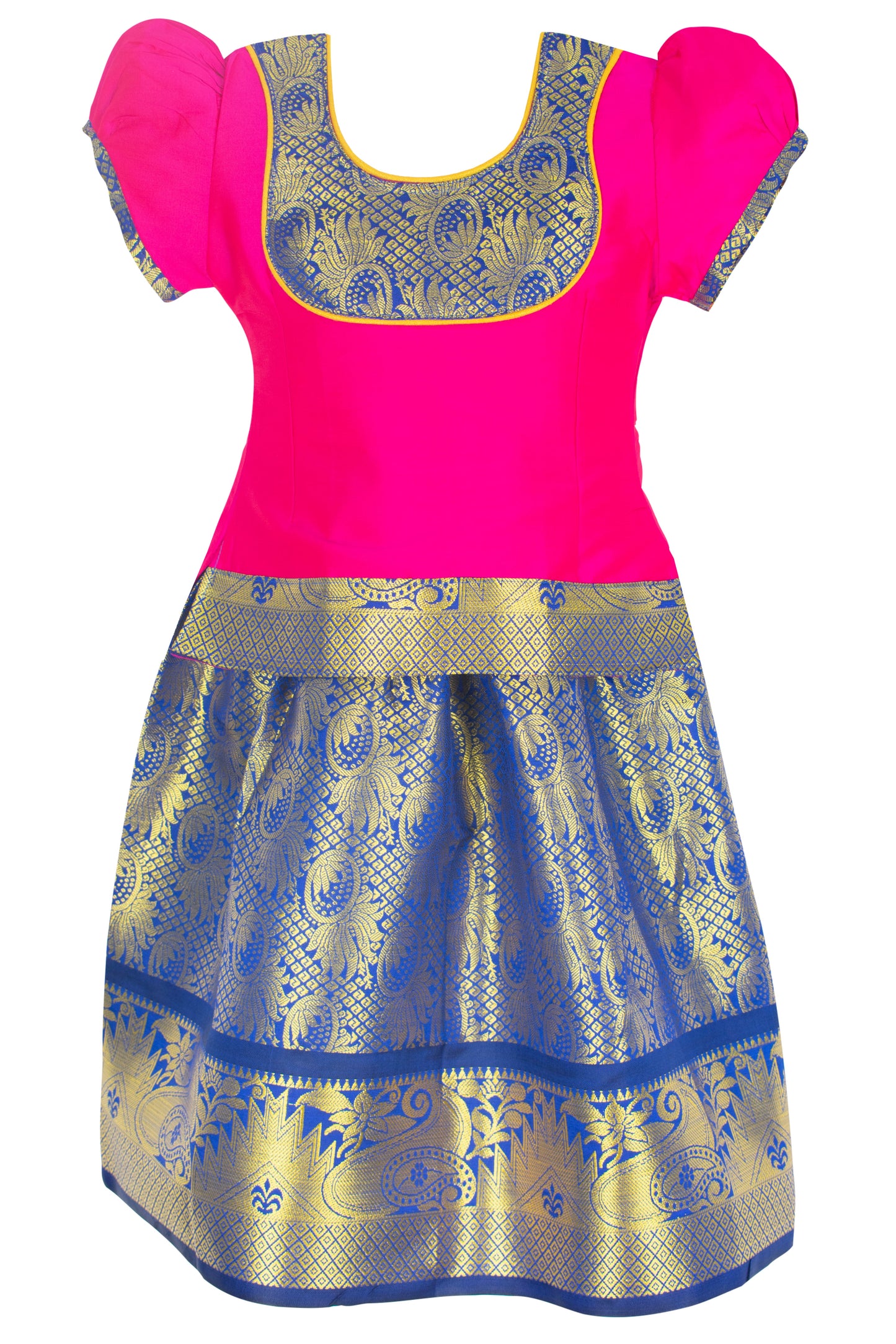 AMIRTHA FASHION Pattu Pavadai Lehenga Choli-PadmaPink
