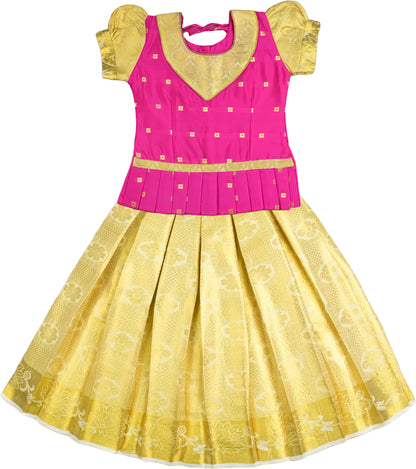 Pattu Pavadai Lehenga Choli Kerala White