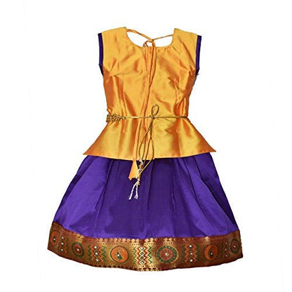 AMIRTHA FASHION Pattu Pavadai Lehenga Choli-RathiGV