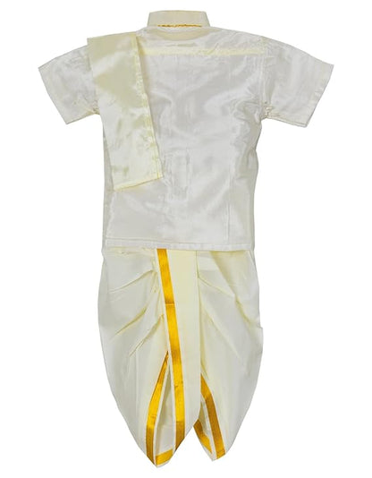 AMIRTHA FASHION Boys Traditional Pancha Dhoti & Shirt Set-PanchaCMSilk