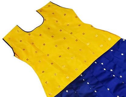 AMIRTHA FASHION Pattu Pavadai Lehenga Choli-NewB3BGold