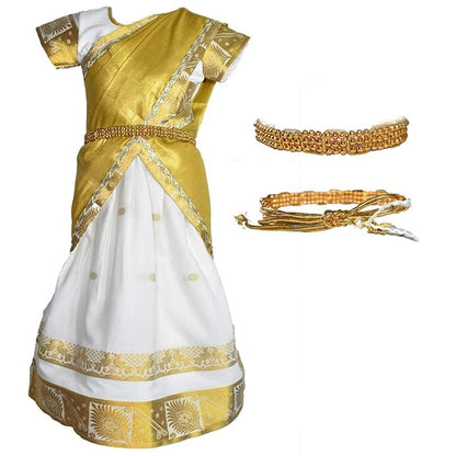 AMIRTHA FASHION kids Half Saree- RHSKGold