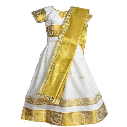 AMIRTHA FASHION kids Half Saree- RHSKGold