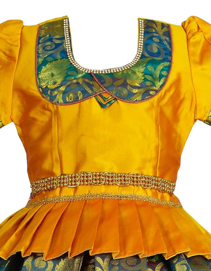 AMIRTHA FASHION Pattu Pavadai Lehenga Choli-RoopaGold