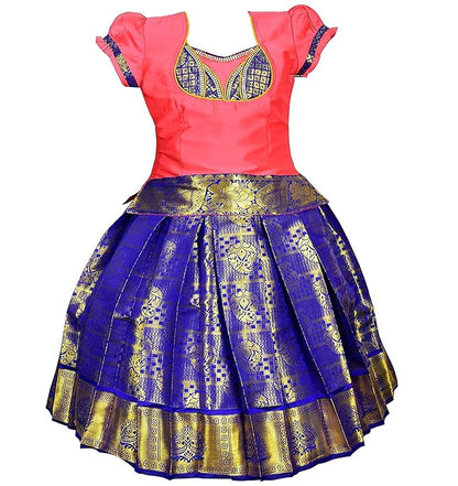 AMIRTHA FASHION Pattu Pavadai Lehenga Choli-MeenaTom
