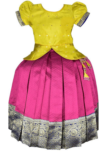 Pattu Pavadai Lehenga Choli LGreen