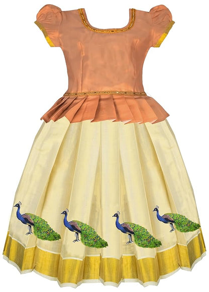 Pattu Pavadai Lehenga Choli Cop