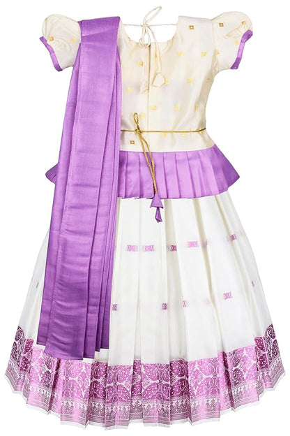 Half Saree Pink