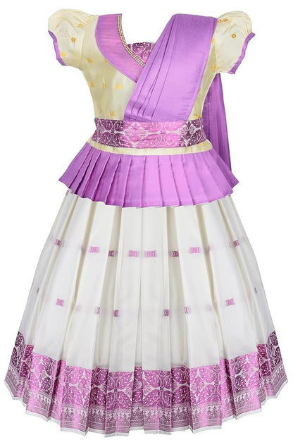 Half Saree Pink