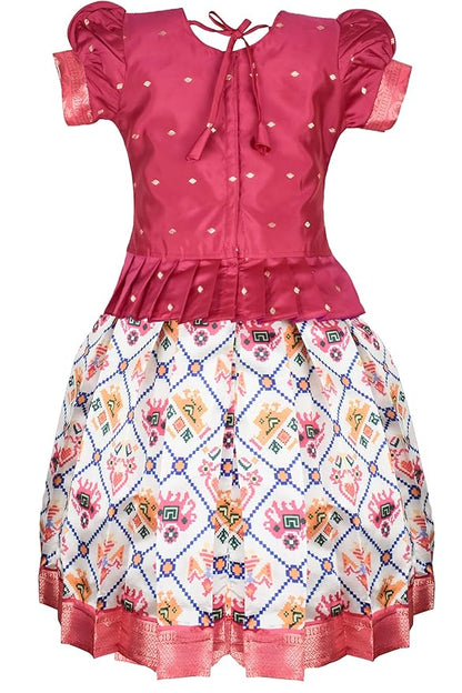 AMIRTHA FASHION Pattu Pavadai Lehenga Choli- TrendPPTom